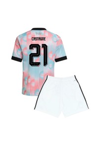 Belgia Timothy Castagne #21 Jalkapallovaatteet Lasten Vieraspeliasu MM-kisat 2026 Lyhythihainen (+ Lyhyet housut)